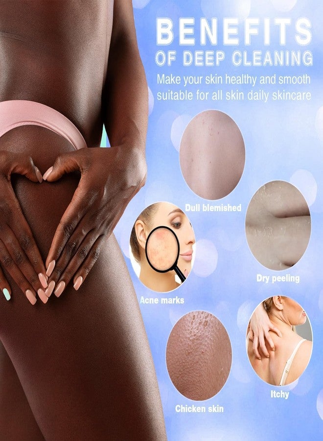 UJFQBH 3 Pieces African exfoliating net African Net Long Net Bath Sponge Exfoliating Shower Body Scrubber Back Scrubber Skin Smoother,Great for Daily Use (Yellow, Green, Blue) - Image 5
